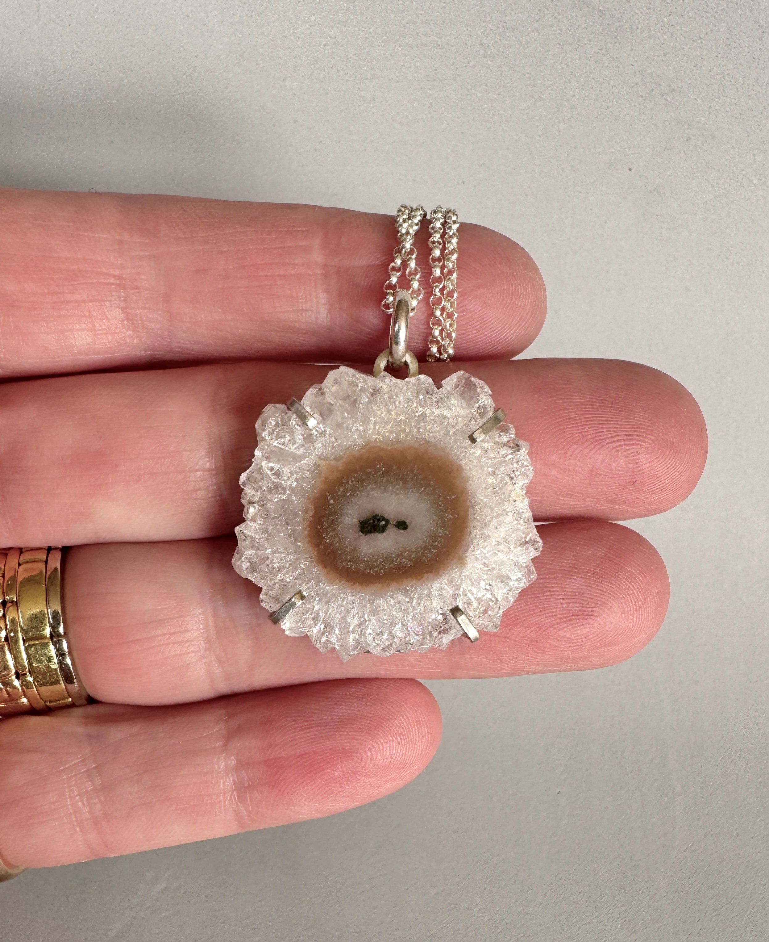 Quartz Crystal Stalactite Pendant