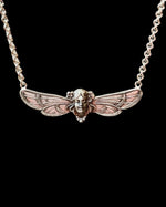 Load image into Gallery viewer, Art Nouveau Butterfly woman necklace in sterling silver
