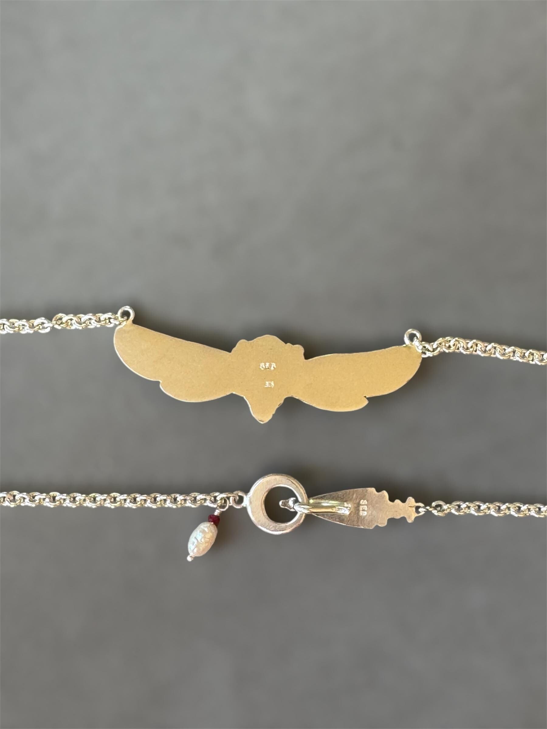 Art Nouveau Butterfly Woman necklace in Sterling Silver