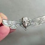 Load and play video in Gallery viewer, Art Nouveau Butterfly Woman necklace in Sterling Silver
