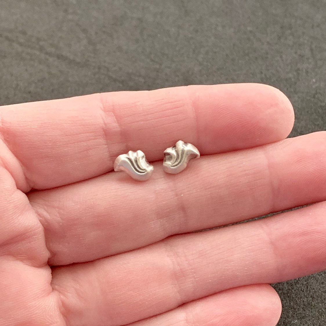 Acanthus Leaf Stud Earrings